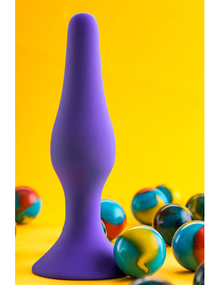 Анальная втулка TOYFA A-Toys из силикона фиолетовая /10,2х2,5см/