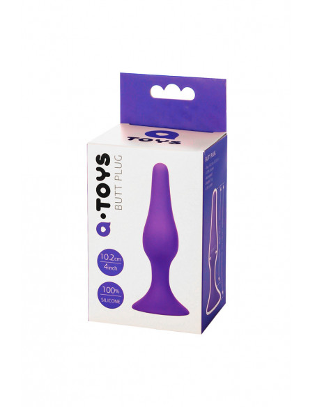 Анальная втулка TOYFA A-Toys из силикона фиолетовая /10,2х2,5см/