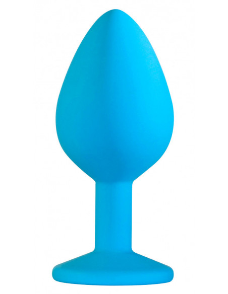 Анальная пробка Emotions Cutie Medium Turquoise light purple crystal /8х3см/