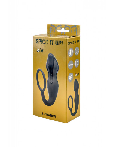 Эрекционное кольцо с анальной пробкой Spice it...