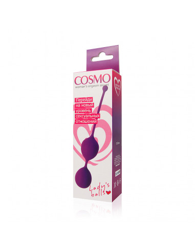 Вагинальные шарики COSMO фиолетовые /ø 3см/