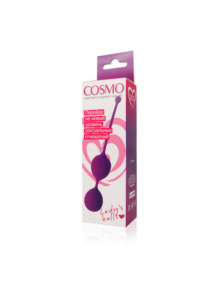 Вагинальные шарики COSMO фиолетовые /ø 3см/
