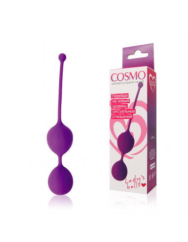 Вагинальные шарики COSMO фиолетовые /ø 3см/