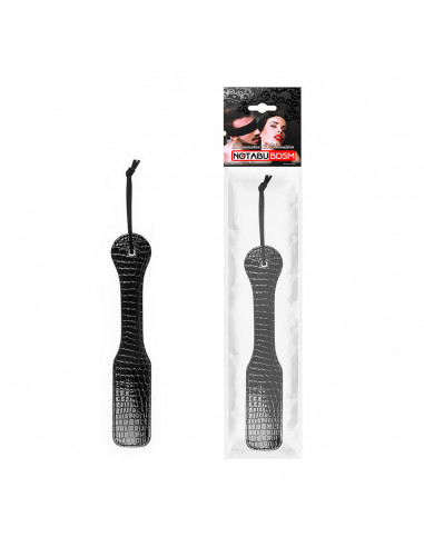 Шлепалка Notabu BDSM лак черная /30 см/