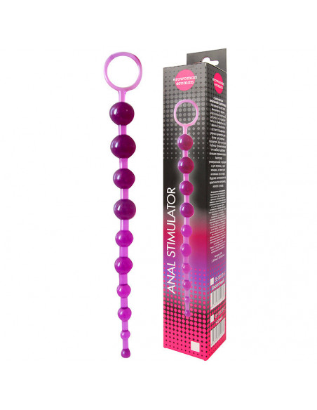 Цепочка анальная ANAL STIMULATOR ПВХ фиолетовый /26см/