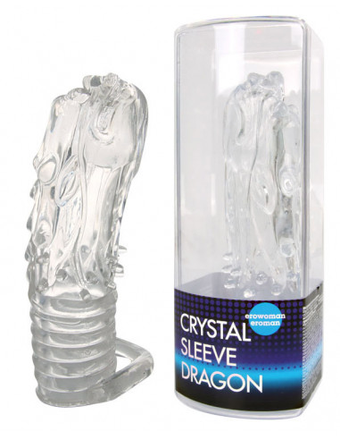 Насадка с кольцом для мошонки CRYSTAL SLEEVE...