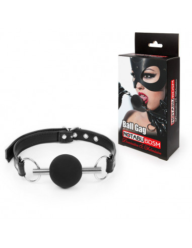 Кляп шар-трензель Notabu BDSM силикон черный /Ø...