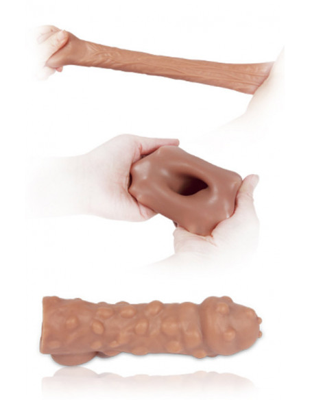Насадка реалистичная с дополнительной стимуляцией KOKOS COCK SLEEVE L 17,6 см