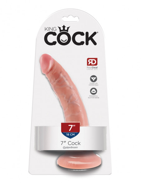 Фаллоимитатор King Cock 7" Cock - Light /17,8х4,1см/