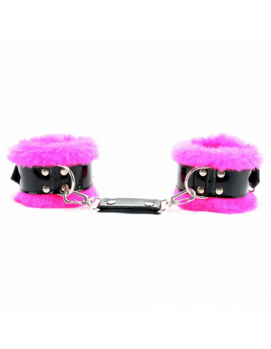 Оковы на ноги BDSM Light с розовым мехом и...