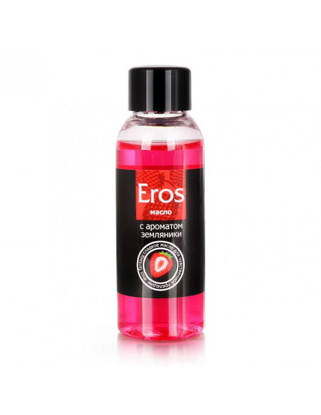Возбуждающее и съедобное массажное масло Eros fantasy Земляника 75 мл