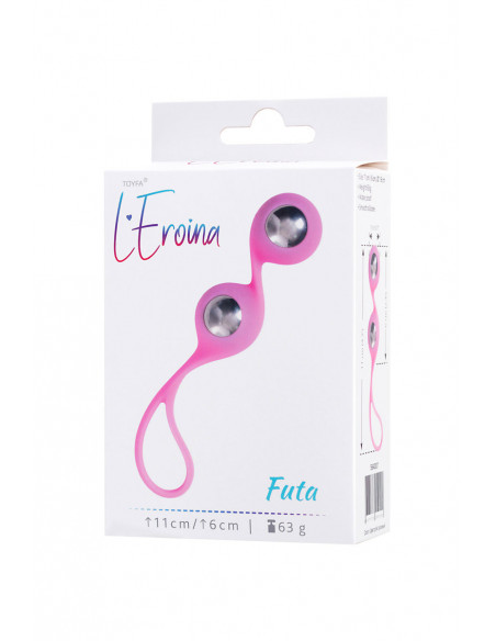 Вагинальные шарики L'Eroina Futa силикон розовые 63г Ø1,9 см