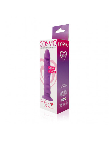 Фаллоимитатор COSMO силикон фиолетовый 12х2,5 см