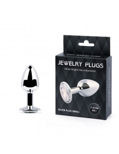 Анальный страз SILVER PLUG SMALL металл/стекло... 2
