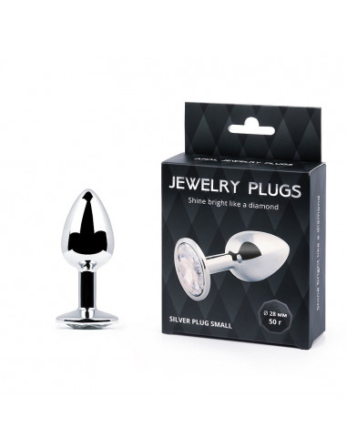 Анальный страз SILVER PLUG SMALL металл/стекло...