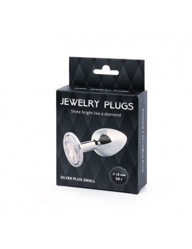 Анальный страз SILVER PLUG SMALL металл/стекло...