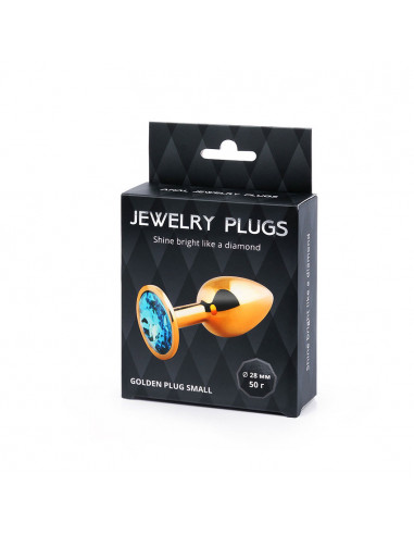 Анальный страз GOLDEN PLUG SMALL металл/cтекло...