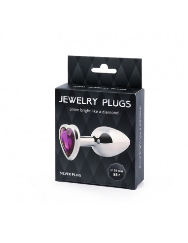 Анальный страз SILVER PLUG MEDIUM металл...