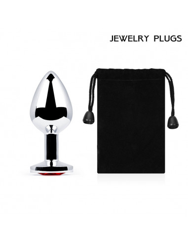 Анальный страз SILVER PLUG MEDIUM металл/стекло...
