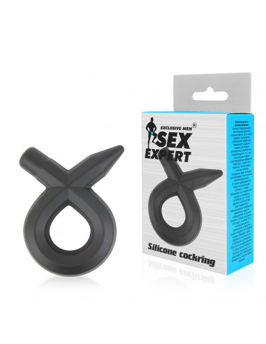 Эрекционное кольцо Sex Expert черное