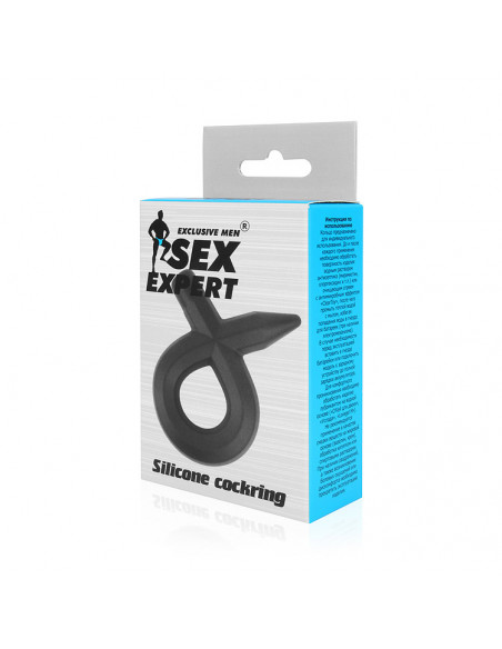 Эрекционное кольцо Sex Expert черное