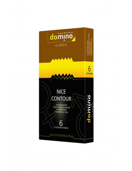 DOMINO CLASSIC Nice Contour №6 текстурированные презервативы с рифленой поверхностью