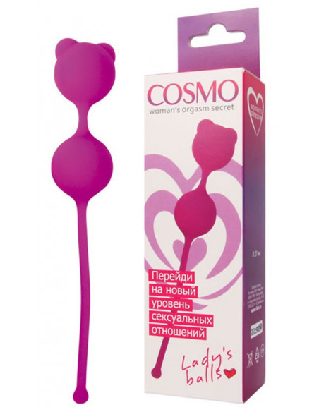 Вагинальные шарики COSMO силиконовые D 2,7 см