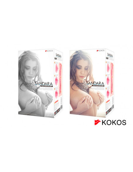 Мастурбатор-Вагина KOKOS SANDARA DOUBLE LAYER с двойным слоем TPR телесный /18,7 см/