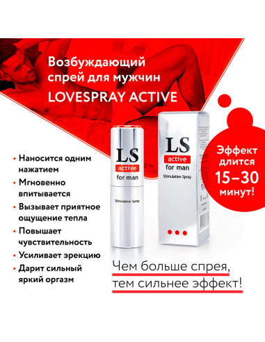 Спрей стимулятор LOVESPRAY ACTIVE для мужчин 18 мл