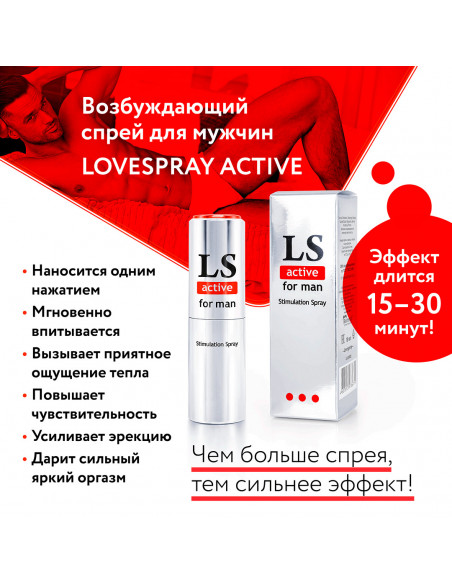 Спрей стимулятор LOVESPRAY ACTIVE для мужчин 18 мл