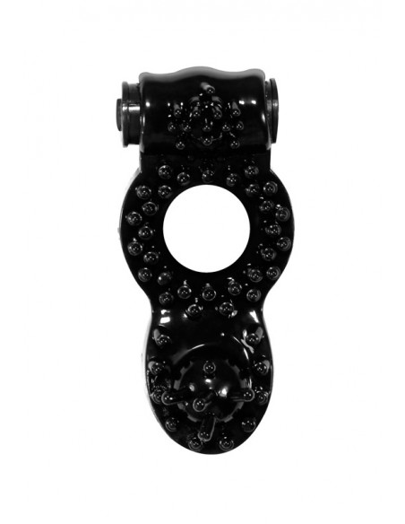 Эрекционное двойное виброкольцо на пенис Rings Treadle black