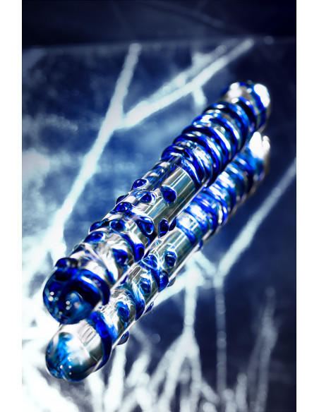 Двухсторонний фаллоимитатор Sexus Glass стекло 22 см