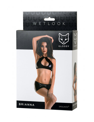 Комплект Glossy Wetlook Brianna чёрный L