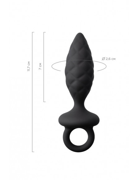 Анальная пробка Erotist Strob М-size силикон черная /13,5см/