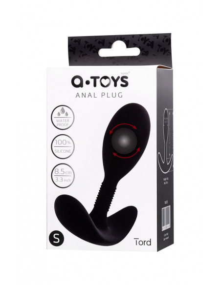 Анальная втулка A-Toys by TOYFA Tord S с шариком внутри 50г /8,5х2,3см/