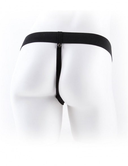 Полый страпон Fetish Fantasy Series 7" Hollow Strap-On with Balls - Light/Black