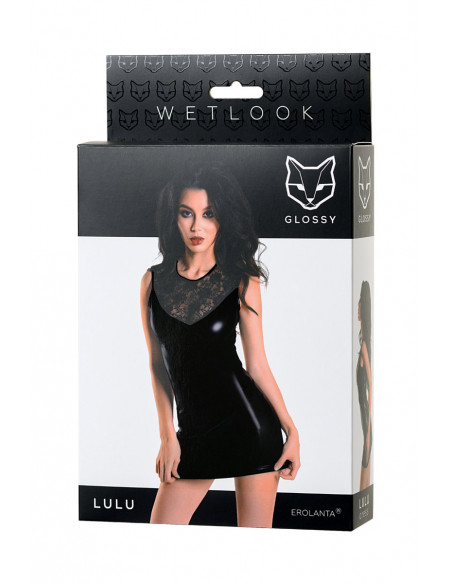 Платье Glossy Lulu Wetlook черное /S/