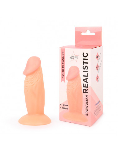 Анальный фаллоимитатор EROWOMAN телесный 10х3,1 см