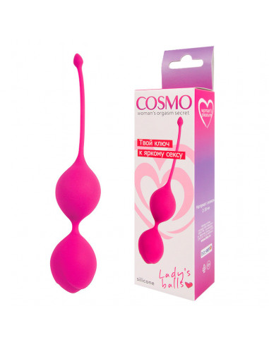 Вагинальные шарики COSMO ярко-розовые 60г /ø3см/