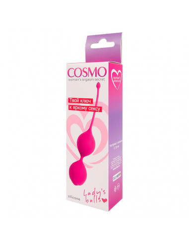 Вагинальные шарики COSMO ярко-розовые 60г /ø3см/
