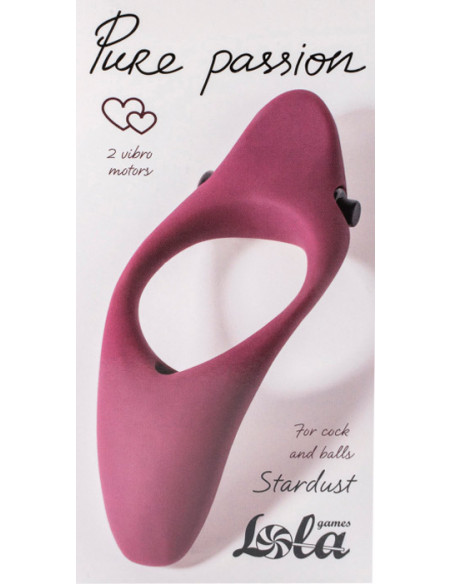 Эрекционное виброкольцо Pure Passion Stardust Wine red