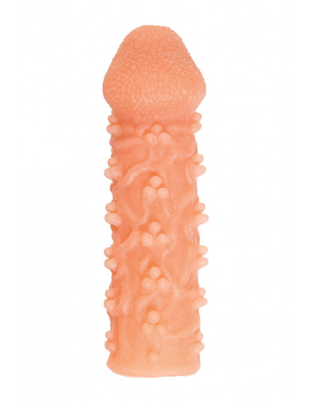 Фаллоувеличитель с петелькой на мошонку KOKOS COCK SLEEVE /13,8см/