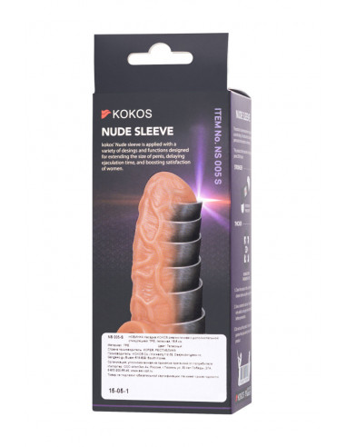 Фаллоувеличитель с открытой головкой KOKOS NUDE...