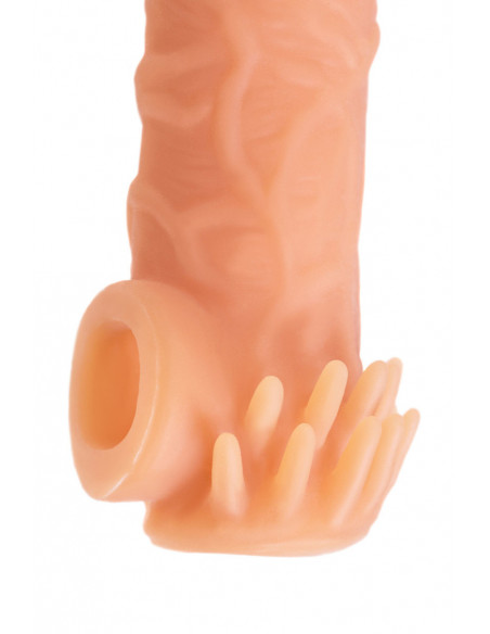 Фаллоувеличитель с открытой головкой KOKOS NUDE SLEEVE M 12 см