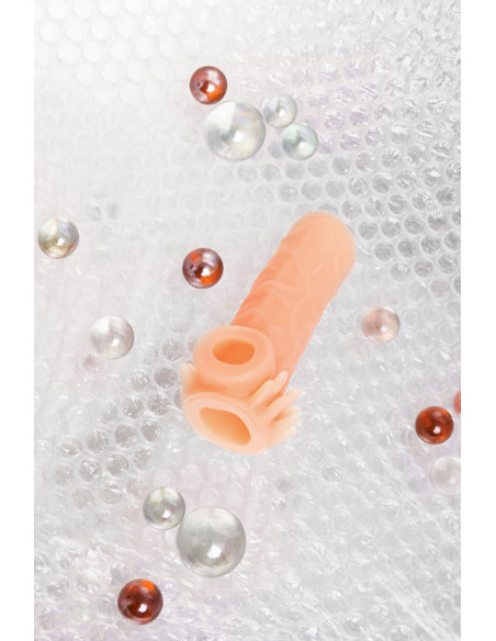 Фаллоувеличитель с открытой головкой KOKOS NUDE SLEEVE M 12 см