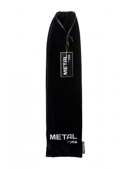 Анальная втулка с бело-розовым хвостом Metal by TOYFA S /45х2,7см/