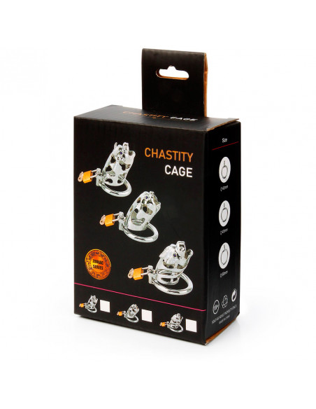 Пояс верности мужской CHASTITY CAGE металл /8х3,4см/