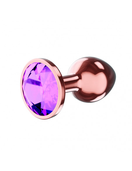 Анальный страз Diamond Amethyst Shine L Розовое Золото металл/стекло 87г /8,3х3,3 см/