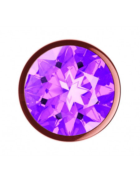 Анальный страз Diamond Amethyst Shine L Розовое Золото металл/стекло 87г /8,3х3,3 см/