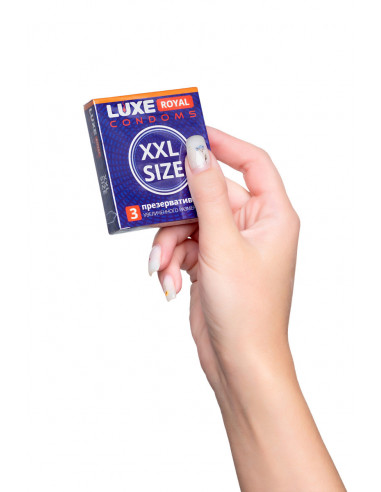 LUXE ROYAL XXL Size №3 гладкие презервативы...